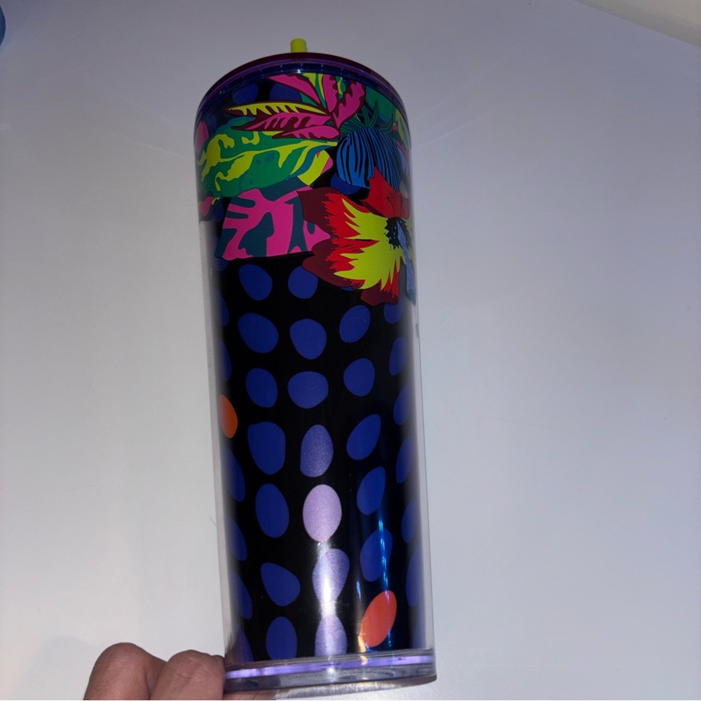 Starbucks Limited Edition Neon Tropical Tumbler with Straw 24oz - Picture 2 of 7